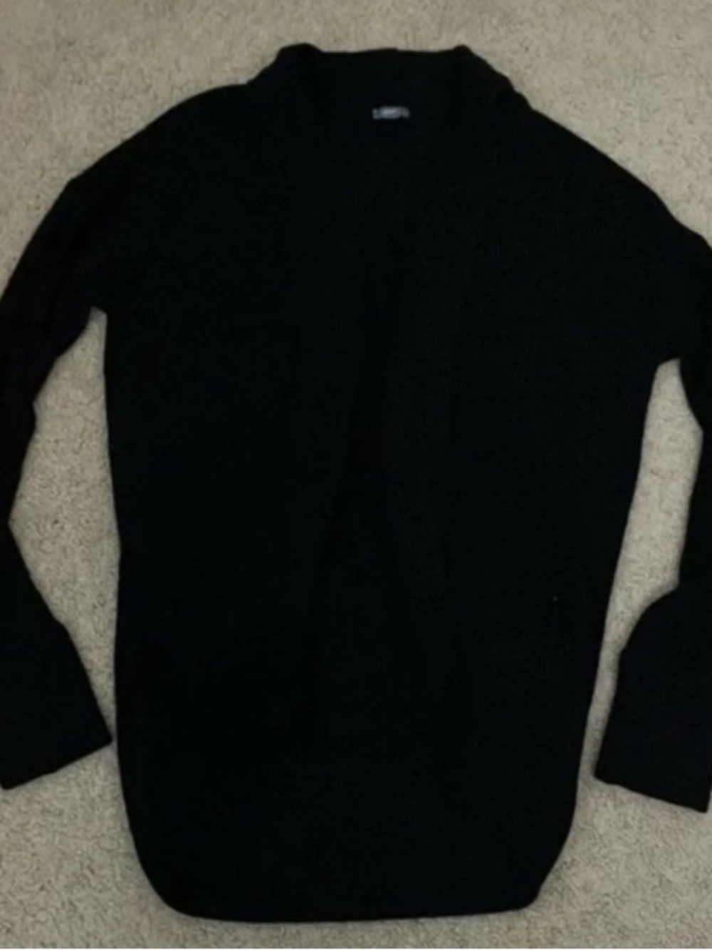Aerie Soft & Stretchy Lounge cocoon cardigan sweater, micro fringe, black, xs-m